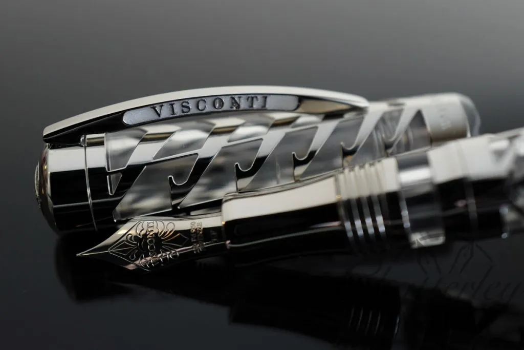 Visconti Limited Edition Skeleton Watermark Sterling Silver Fountain Pen