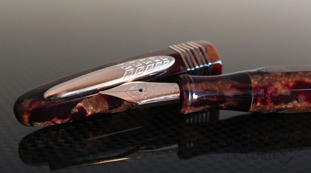 Stipula Faceted Etruria Limited Edition Amber Celluloid Fountain Pen Nib
