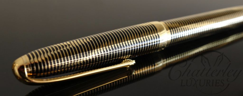 Cartier Python Gold Plated and Black Lacquer Ball Pen