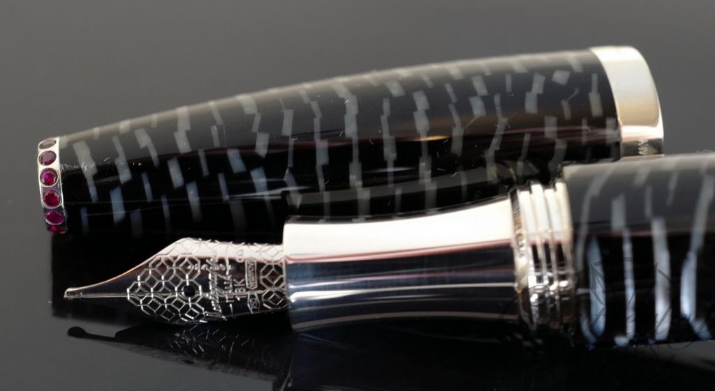 Montegrappa Beauty Book Lady Zebra Celluloid Limited Edition Fountain Pen Closeout