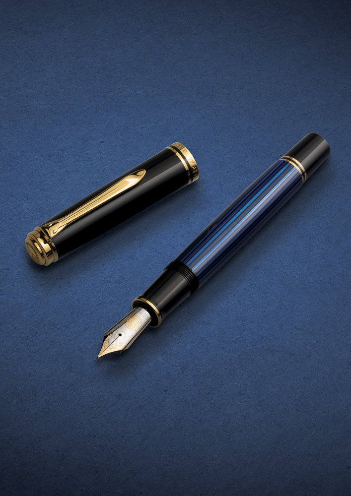 Pelikan Souverän M1000 Black Blue Stripe Special Edition- US Exclusive Fountain Pen