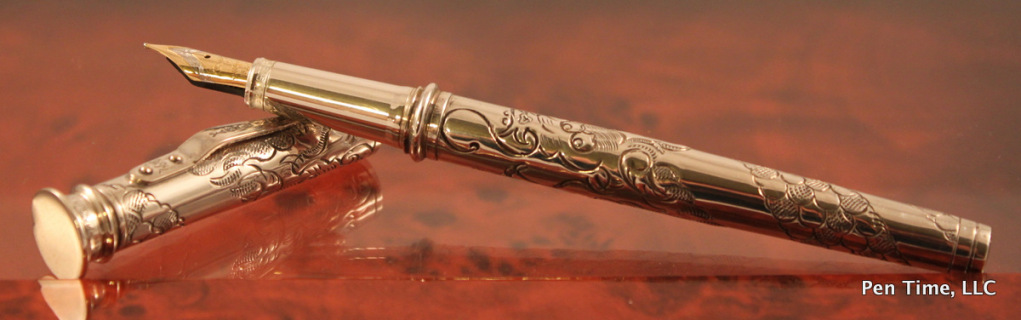 Yard-O-Led 1995 LE Imperial Dragon Ag 925 SILVER Fountain Pen 