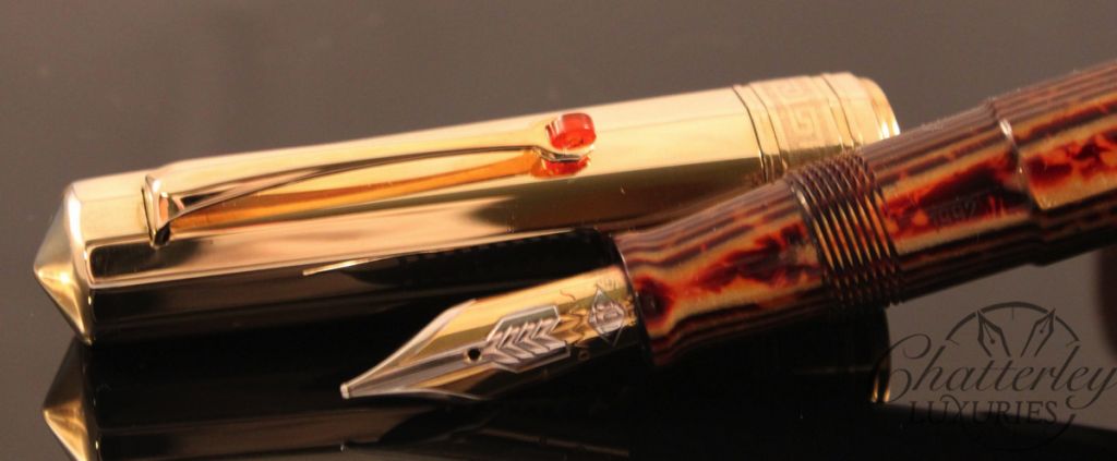 Omas Brown Arco Celluloid Fountain Pen (5)