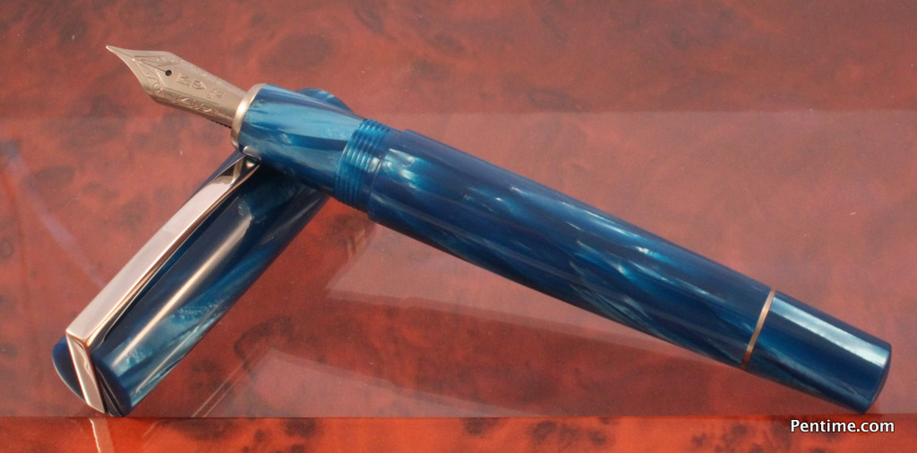 Delta Chatterley Pens Blue Titanio Fountain Pen4