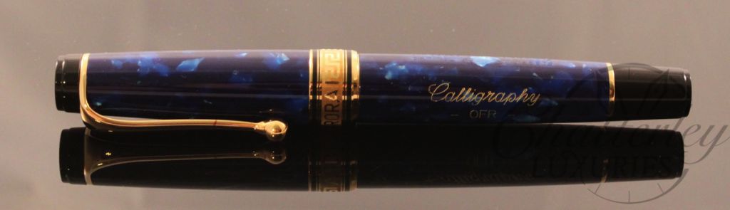 Aurora Optima Blue Calligraphy set fountain pen (4)