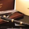 Platinum Black Ribbed Fountain Pen (2)