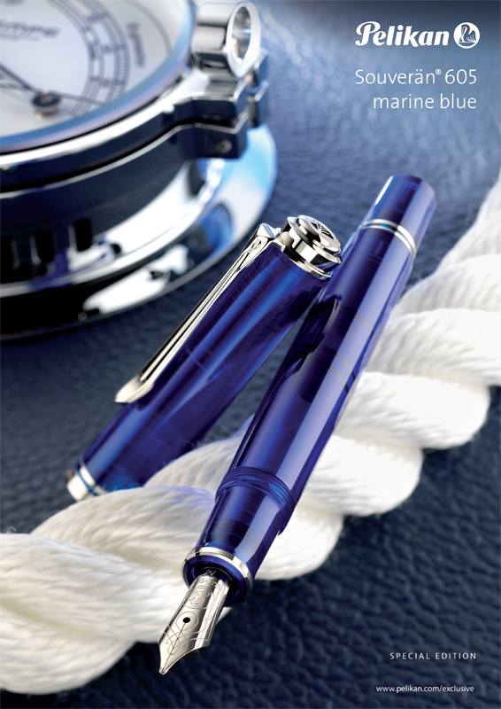 Pelikan M605 Marine Blue Special Edition Souveran Fountain Pen