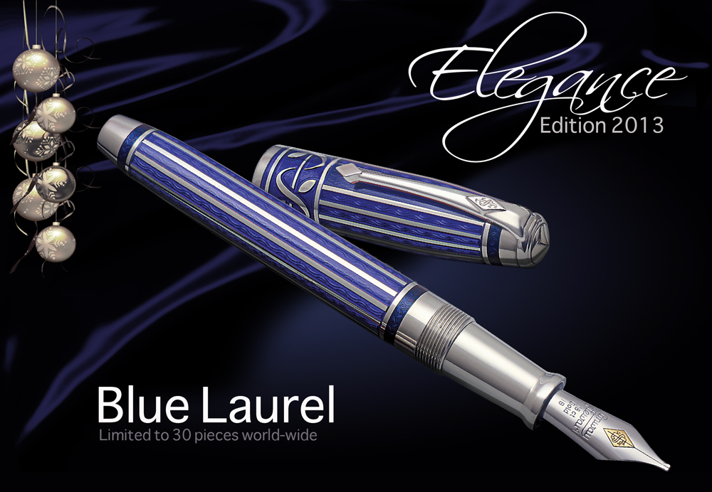 Conway Stewart Elegance Blue Laurel Fountain Pen