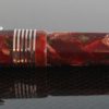 Stipula Limited Edition Red and Green Celluloid Faceted Etruria Ballpoint Pen