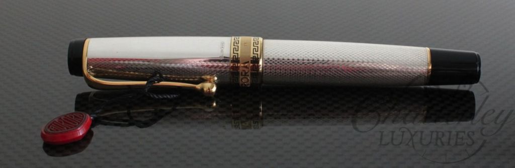 Aurora Silver Optima Fountain Pen Gold Trimmings