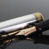 Aurora Solid Silver Optima Fountain Pen2