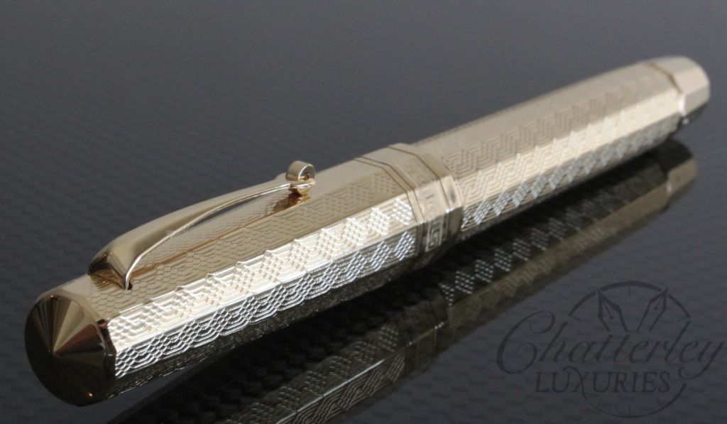 Omas Limited Edition Old Style Paragon Gold Vermeil Guilloche Fountain Pen