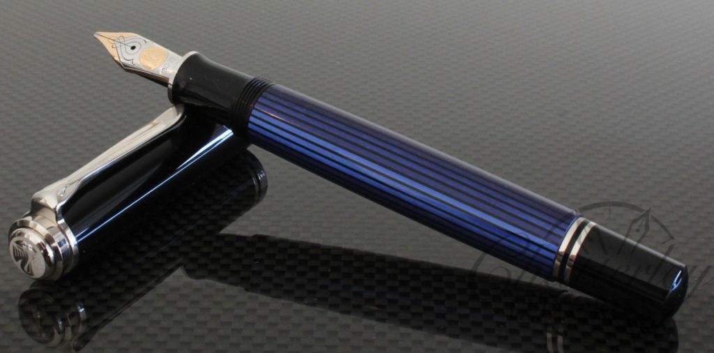 Pelikan M805 Black Blue Fountain Pen