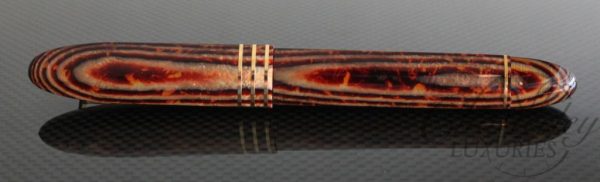 Omas Brown Arco Celluloid 360 Fountain Pen Gold Trim3