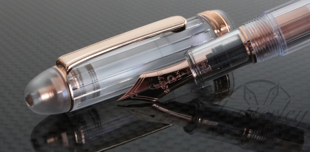 Platinum Nice Demonstrator Fountain Pen with Rose Gold trim