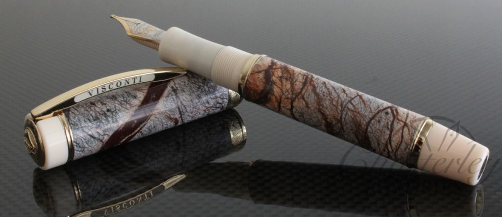Visconti Limited Edition Marble Forest Brown Fountain Pen/Rollerball Convertible