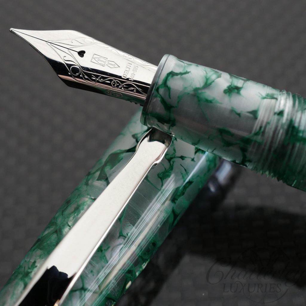 Delta Limited Edition “Non-Fusion” Fusion 82 Green Demonstrator Fountain Pen with 14k nib