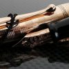 Aurora Optima Deco Rose Vermeil Cap/Black Barrel Fountain Pen Piston Filled Fountain Pen