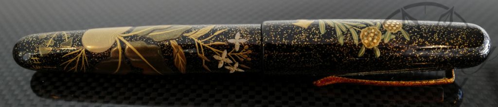 Danitrio Maki-e Spring Flowers Fountain Pen on Takumi Round top with Painted Clip