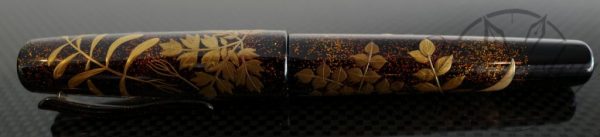 Danitrio Maki-e Spring Flowers Fountain Pen on Takumi Flat top with Painted Clip