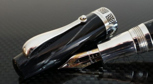 Montegrappa Historia Limited Edition Fountain Pen in Grey Striated Celluloid