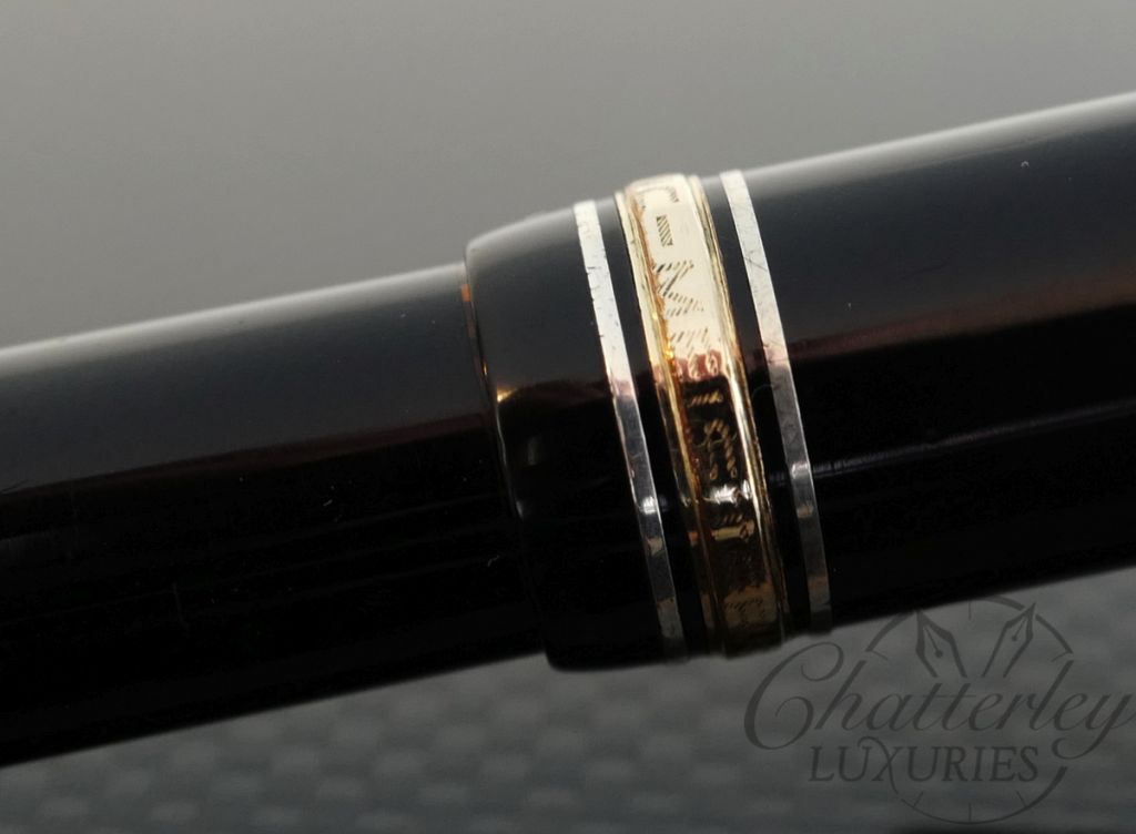 Montblanc 149 Silver Rings Celluloid Vintage Fountain Pen with 14c Nib