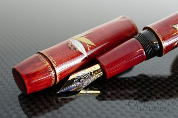 Danitrio Red Bamboo with Maki-e Fountain Pen