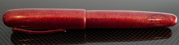 Danitrio Urushi Nashiji-nuri Red on Takumi Fountain Pen with painted clip