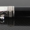 Aurora Optima Riflessi Sterling Silver Cap with Black Barrel Fountain Pen