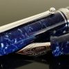 Delta-Chatterley Slim Lapis Blue Celluloid 10th Anniversary Limited Edition Fountain Pen Silver Trim