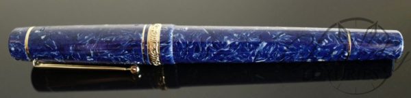 Delta-Chatterley Slim Lapis Blue Celluloid 10th Anniversary Limited Edition Fountain Pen Gold trim