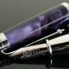 Signum Nova Purple and Silver Fountain Pen 18KT Gold Nib