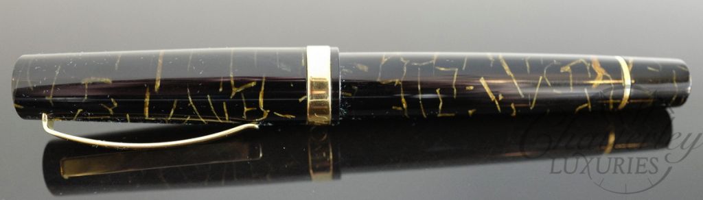 Omas Bologna Black and Gold Celluloid Rollerball