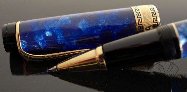 Aurora Optima Blue with Gold Auroloide Rollerball