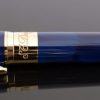 ST Dupont Atelier Navy Blue Lacquer Fountain Pen - Yellow Gold