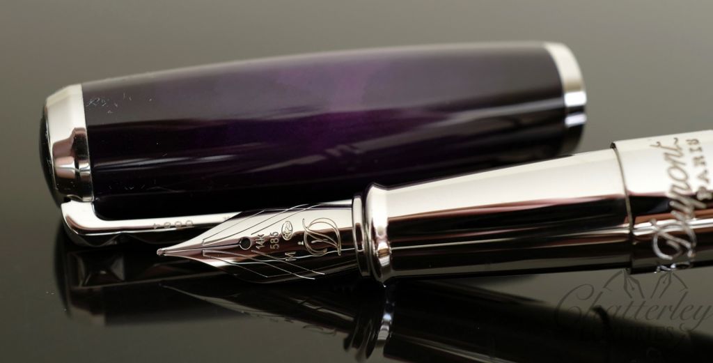 ST Dupont Atelier Purple Lacquer Limited Edition Fountain Pen - Palladium