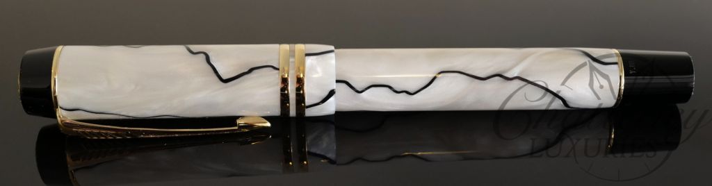 Parker Duofold Centennial Pearl and Black Fountain Pen