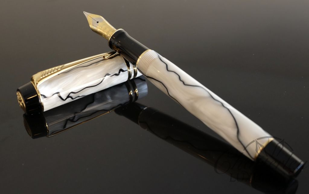 Parker Duofold Centennial Pearl and Black Fountain Pen