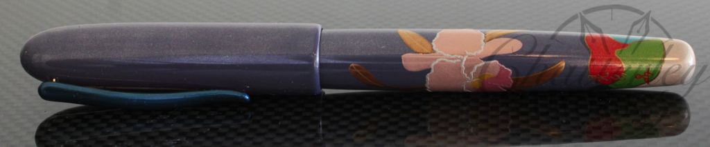 Danitrio Maki-e Urushi Sumireiro Cattleya Fountain Pen with Painted Clip