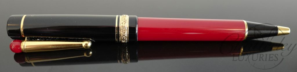 Delta Lucky Pen Red/Black with Gold Trim Ballpoint