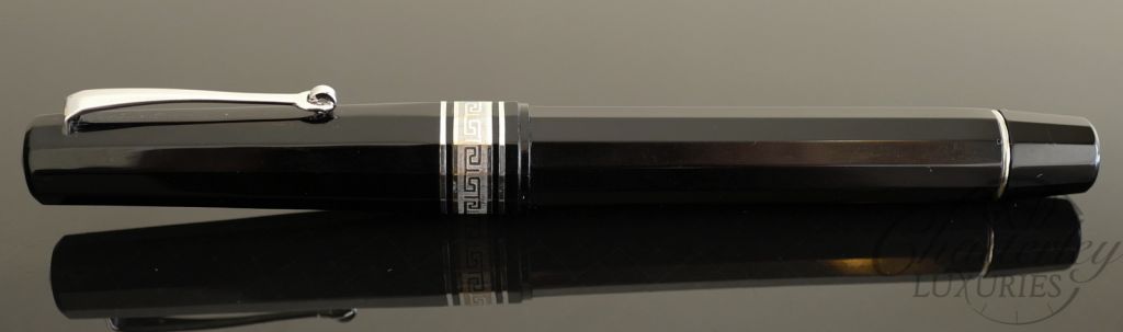 Omas Old Style Paragon Black Piston Fountain Pen with HT trim