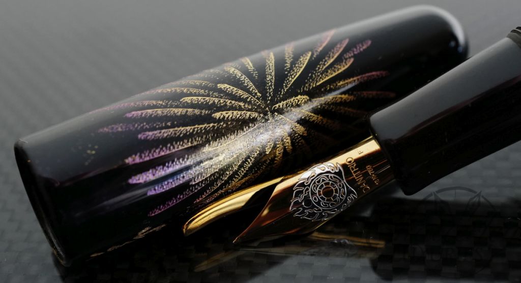 Danitrio Chinkin Firecracker Fountain Pen on Takumi with Gold Clip