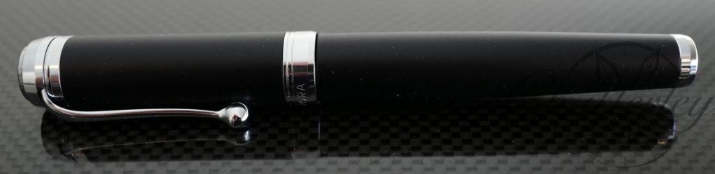Aurora Talentum Black Rubberized Soft Touch with Chrome Fountain Pen (D11RN)