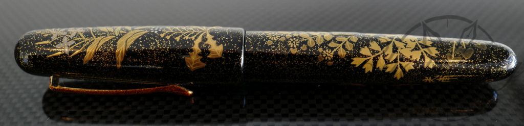 Danitrio Maki-e Spring Flowers Fountain Pen on Takumi Round top with Painted Clip