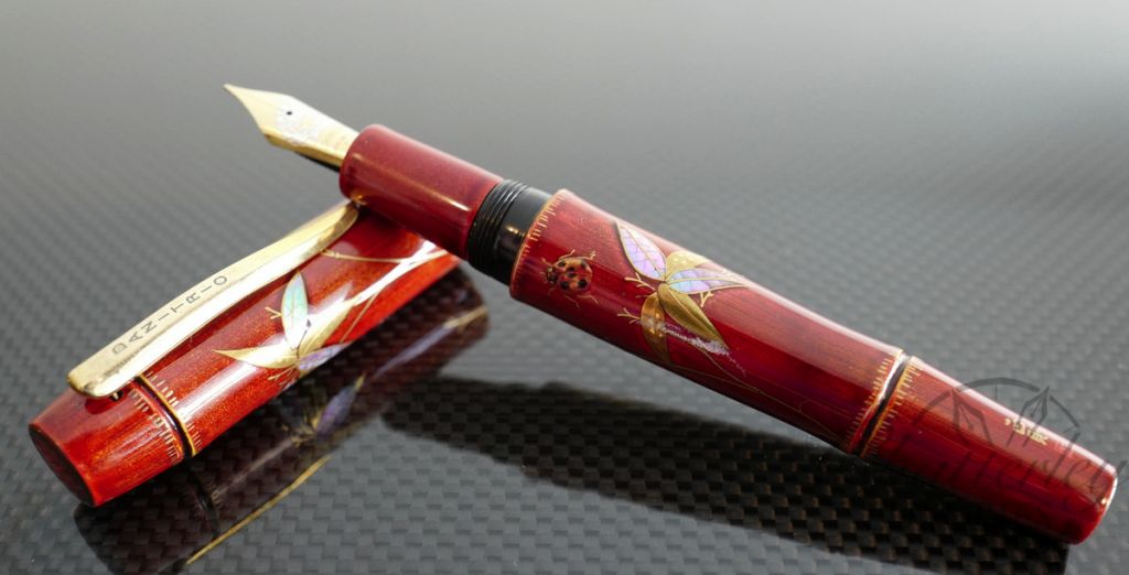 Danitrio Red Bamboo with Maki-e Fountain Pen