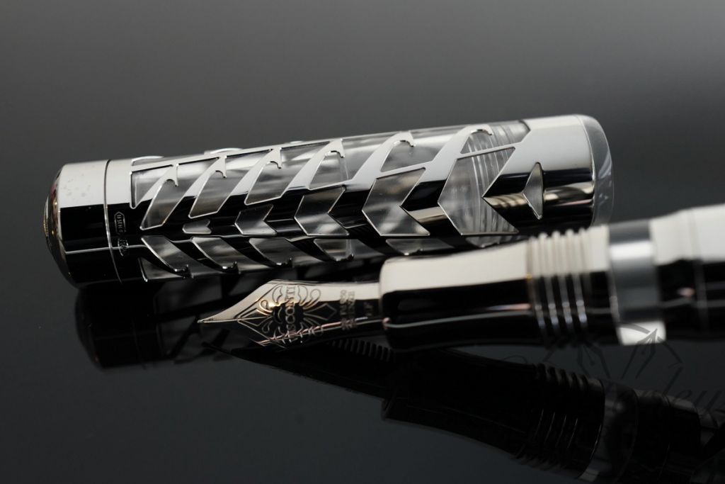 Visconti Limited Edition Skeleton Watermark Sterling Silver Fountain Pen