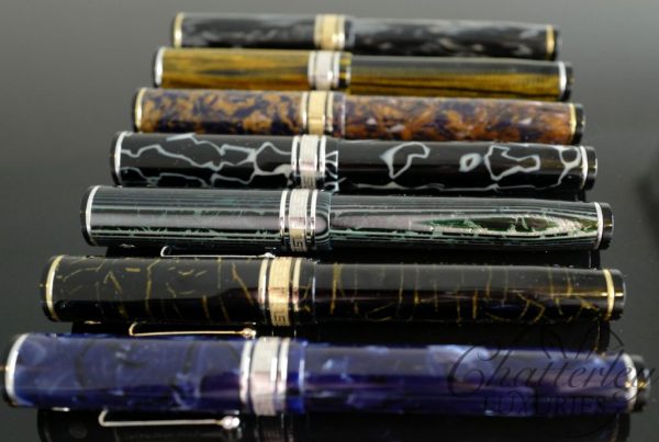 Wahl Eversharp DECOBAND Gold Seal Oversized Limited Edition MAGNIFICENT SEVEN Celluloid Fountain Pen set