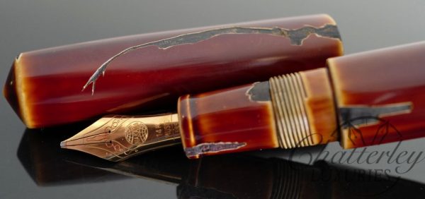 Nakaya Piccolo Cigar Negoro Toki-tamenuri Fountain Pen with Music nib