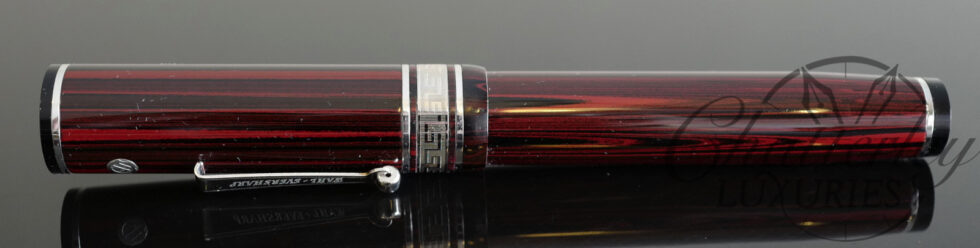 Wahl Eversharp DECOBAND Gold Seal Oversized Collection Rosewood Fountain Pen - Rhodium Trim