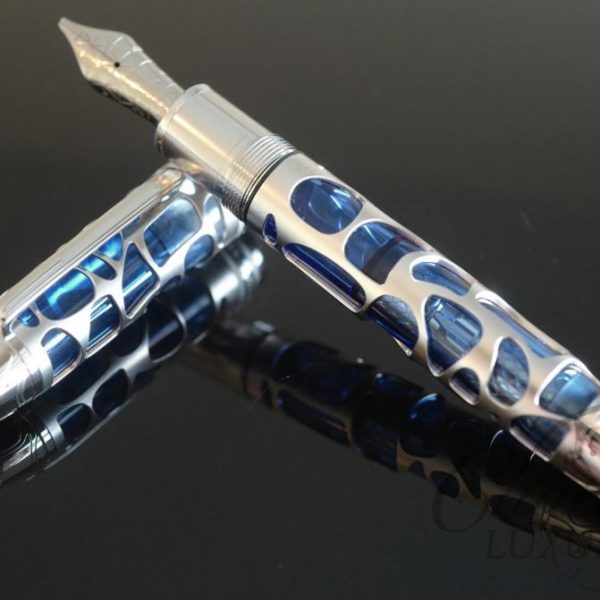 montblanc blue skeleton